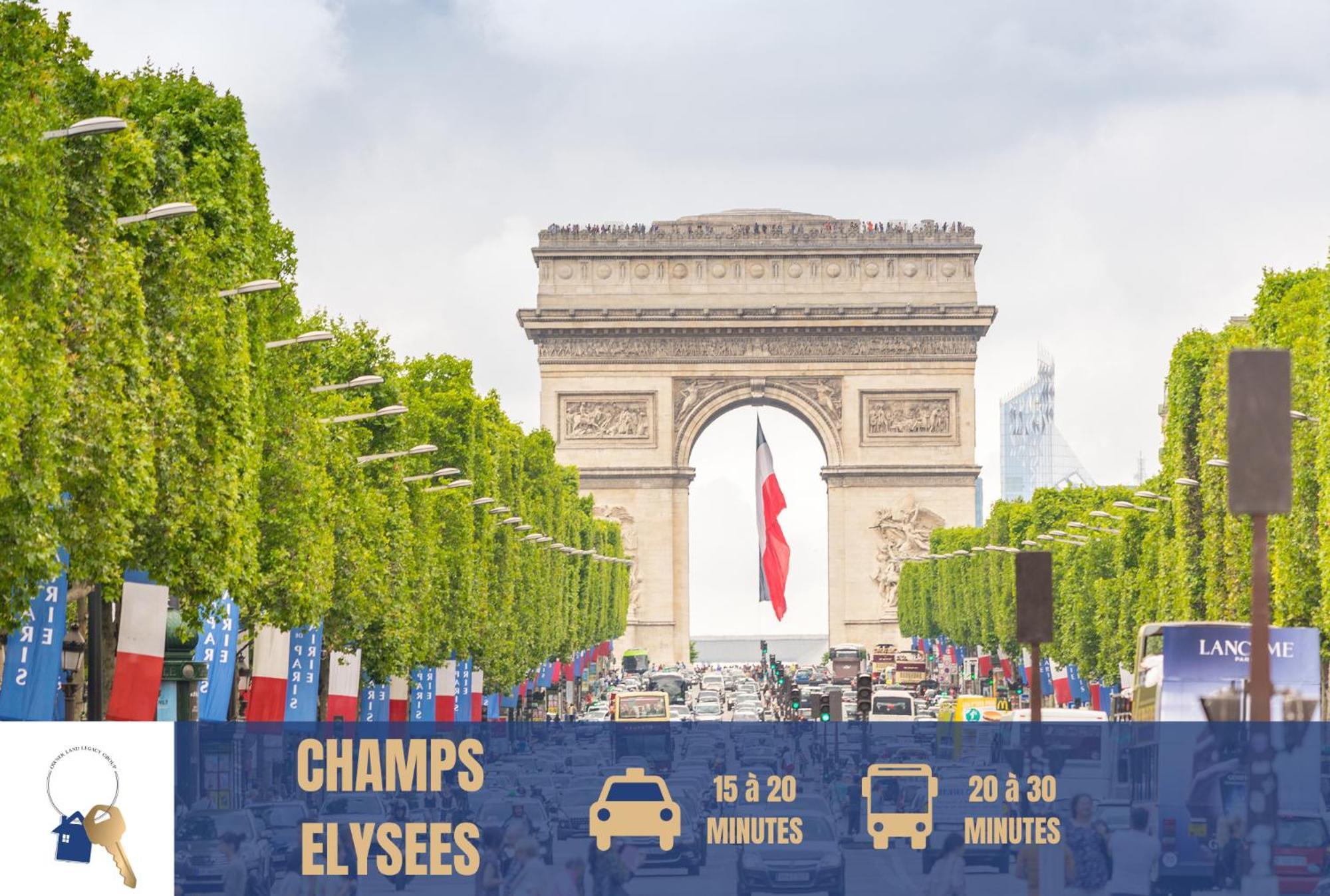 Chambre Lit Double Et Salon Avec Canape-Lit A 10 Minutes Des Champs Elysees Париж Экстерьер фото